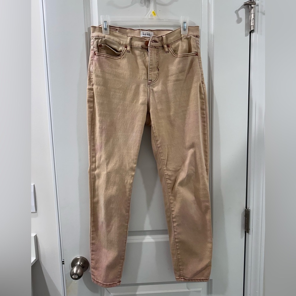 Nicole Miller Tan Ankle Cropped Jeans